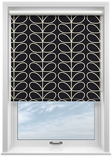Orla Kiely Jumbo Linear Stem, Liquorice - Twist&Fit Roller Blind